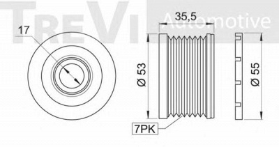 TREVI AUTOMOTIVE ap1114 -  Механизм свободного хода генератора